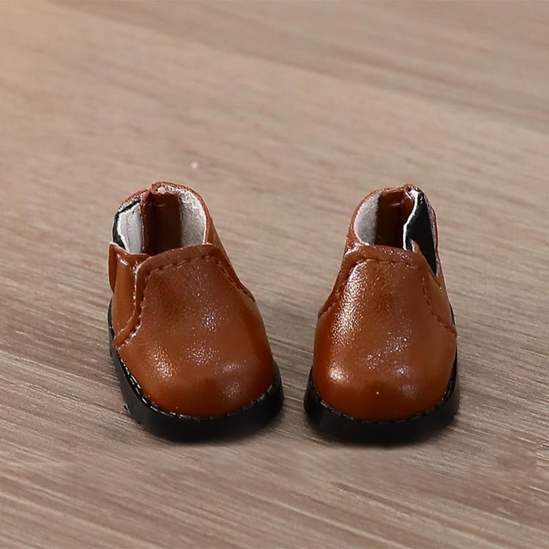 Jojedomo Compatible with Labubu Doll Shoes for 17cm Doll,Shoes Used for Labubu Accessories (X-Brown) - Image 3